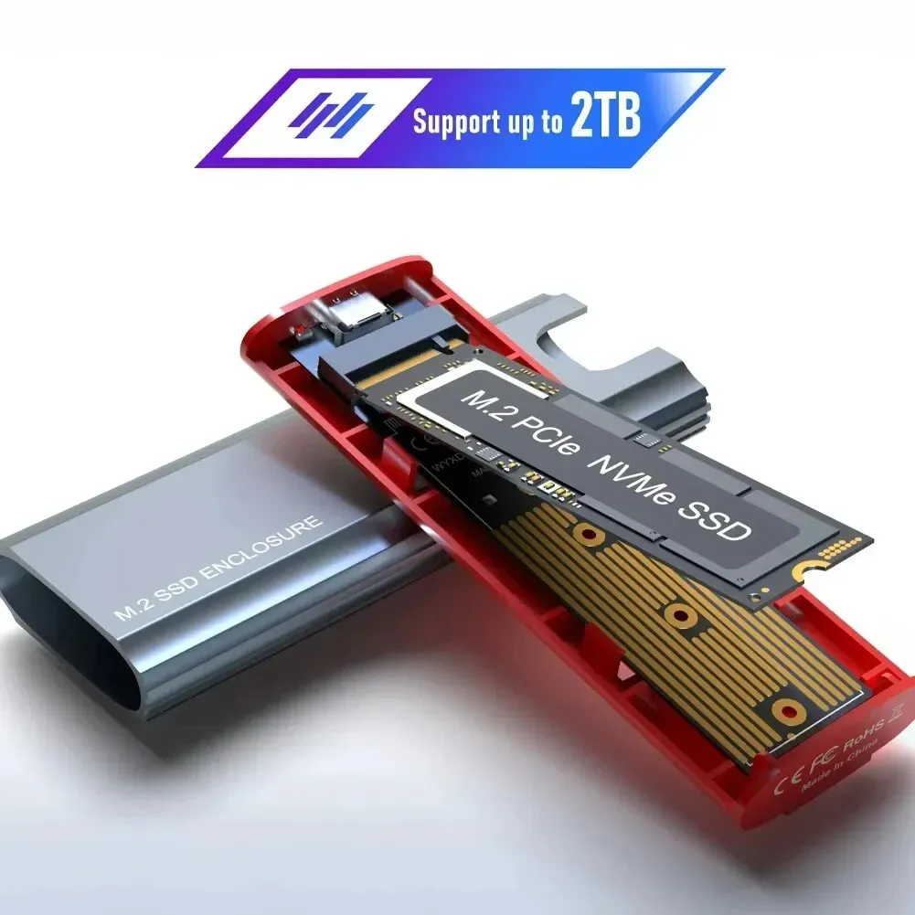 Boîtier SSD M.2 NVMe et SATA, adaptateur USB 3.2 Gen2 10 Gbit/s USB-C, boîtier externe compatible clés M, B et B+M 2