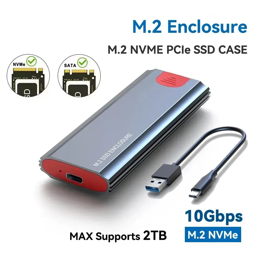 Boîtier SSD M.2 en aluminium, vue d'ensemble