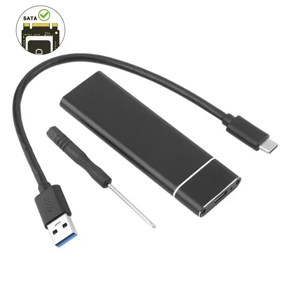Boîtier SSD M.2 NVMe et SATA, adaptateur USB 3.2 Gen2 10 Gbit/s USB-C, boîtier externe compatible clés M, B et B+M 7