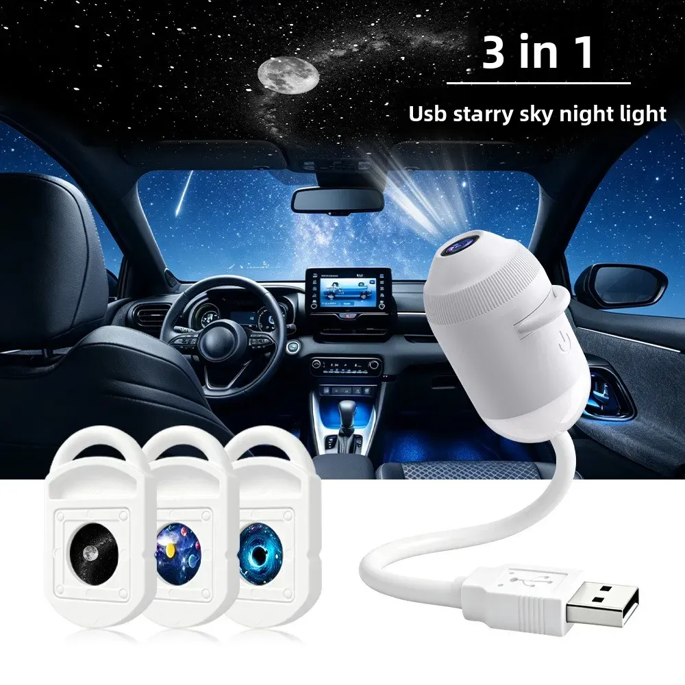Projecteur USB Ciel Étoilé à Lumière d'Ambiance Réglable pour Voiture et Décoration d'Intérieur 7