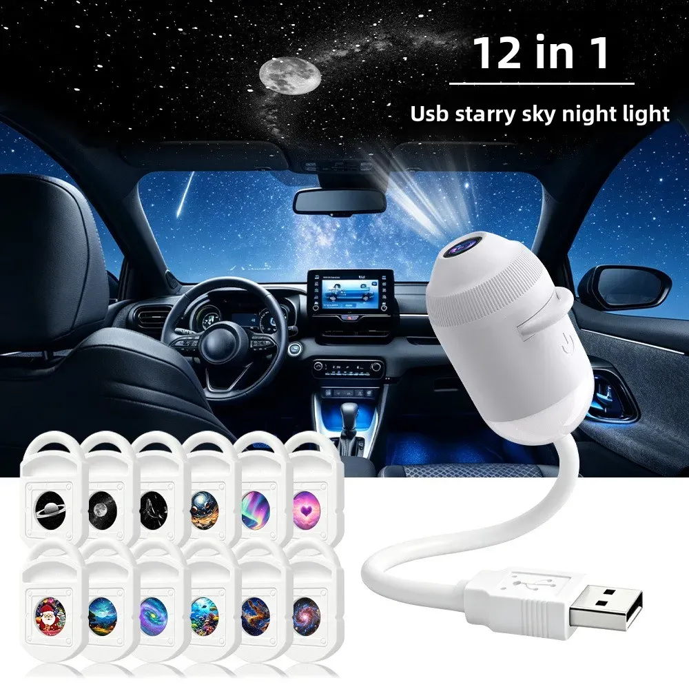 Projecteur USB Ciel Étoilé à Lumière d'Ambiance Réglable pour Voiture et Décoration d'Intérieur 9
