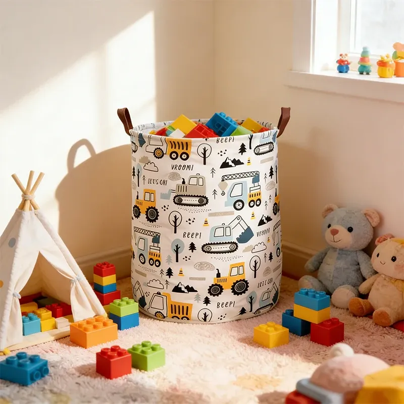 Panier de rangement pliable grande capacité pour jouets, linge et articles divers, portable et pratique - Image 1