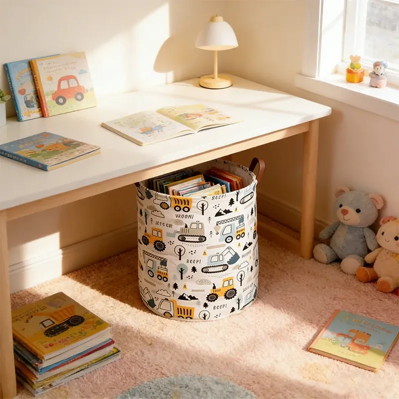Panier de rangement pliable grande capacité pour jouets, linge et articles divers, portable et pratique 2