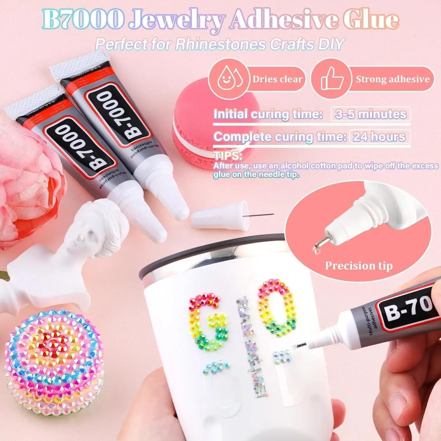 Kit de Strass pour Ongles Effet Diamant 3D Multicolore 3 mm en Résine, Bijoux DIY pour Coques de Téléphone et Accessoires de Nail Art 5