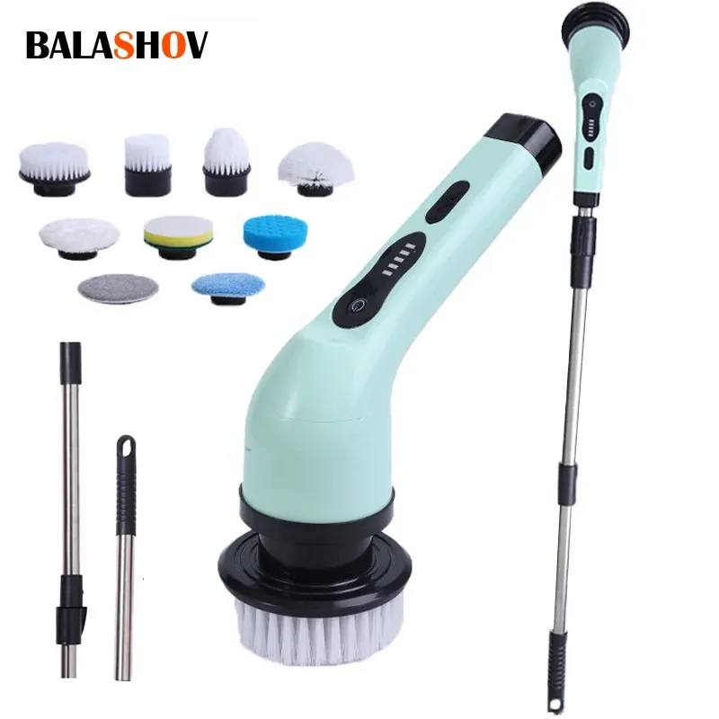 Brosse de nettoyage électrique 9 en 1 à rotation pour salon, cuisine et salle de bains - Image 1