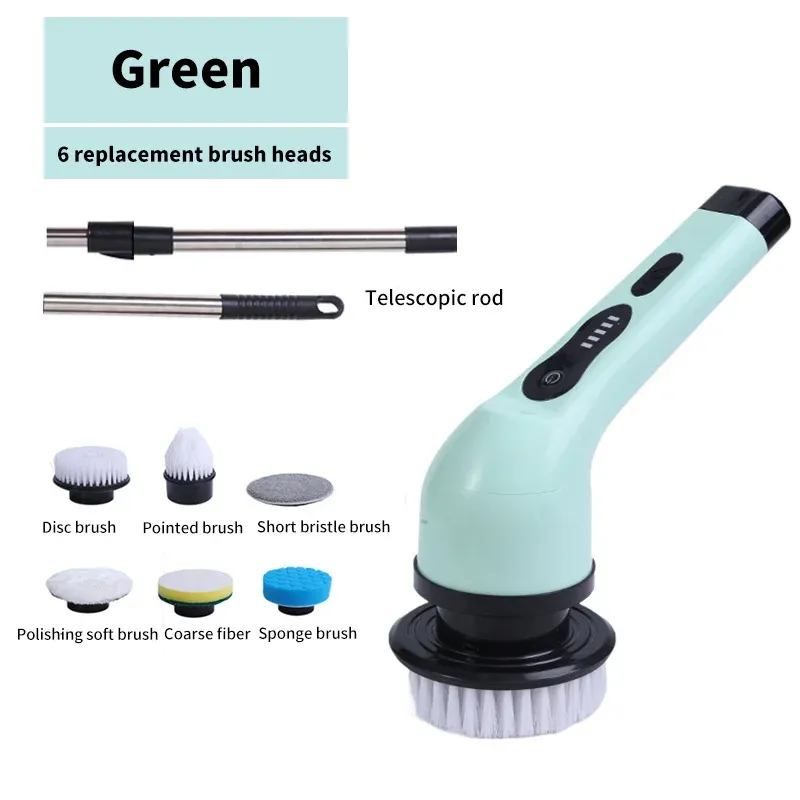 Brosse de nettoyage électrique 9 en 1 à rotation pour salon, cuisine et salle de bains 10
