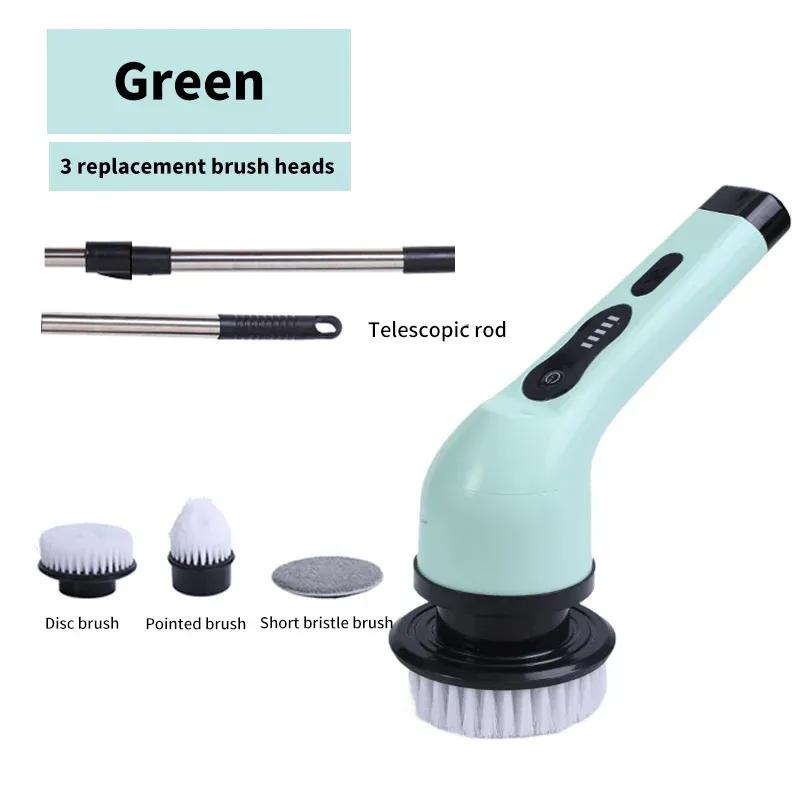 Brosse de nettoyage électrique 9 en 1 à rotation pour salon, cuisine et salle de bains 8