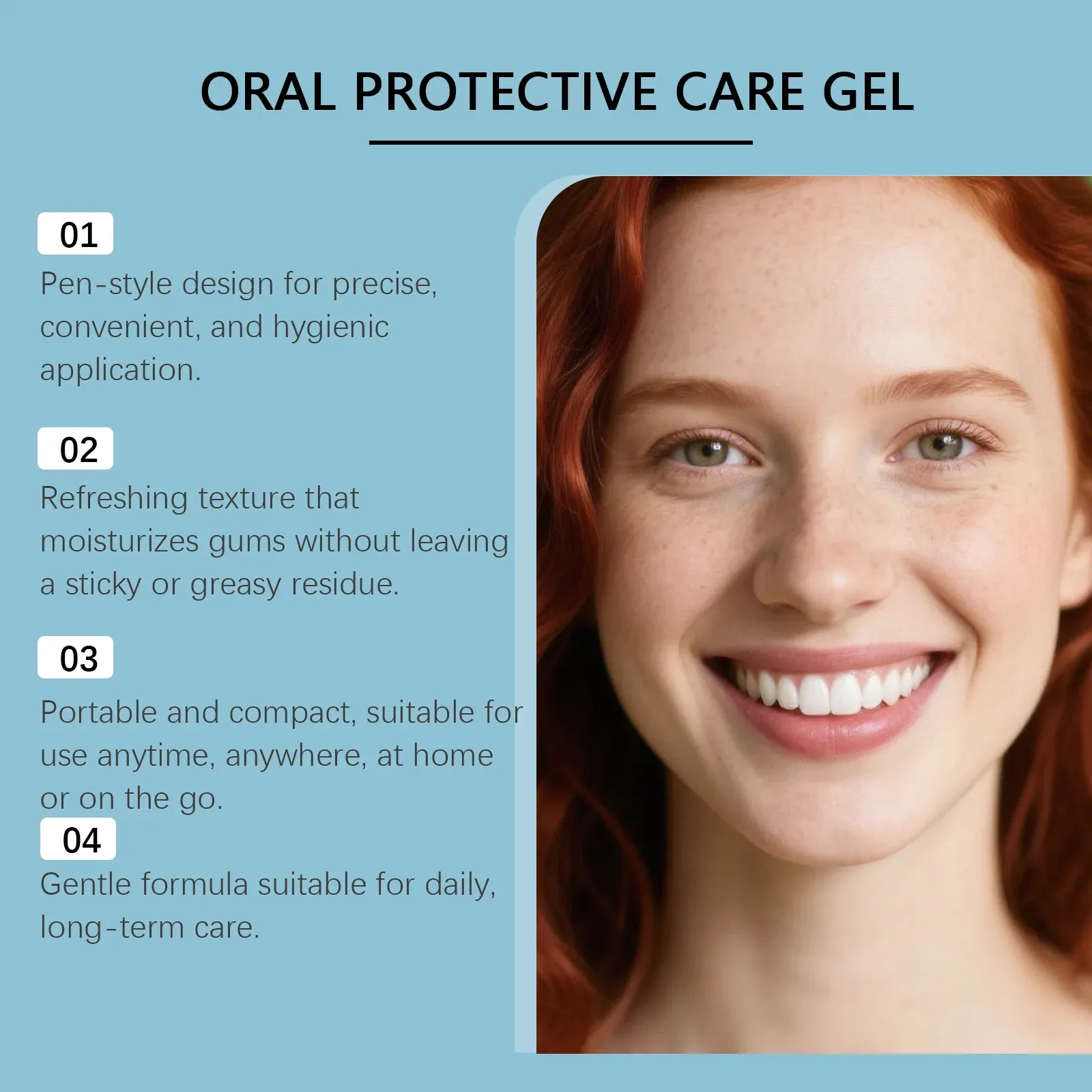 Gel de soin des gencives, détail de la texture