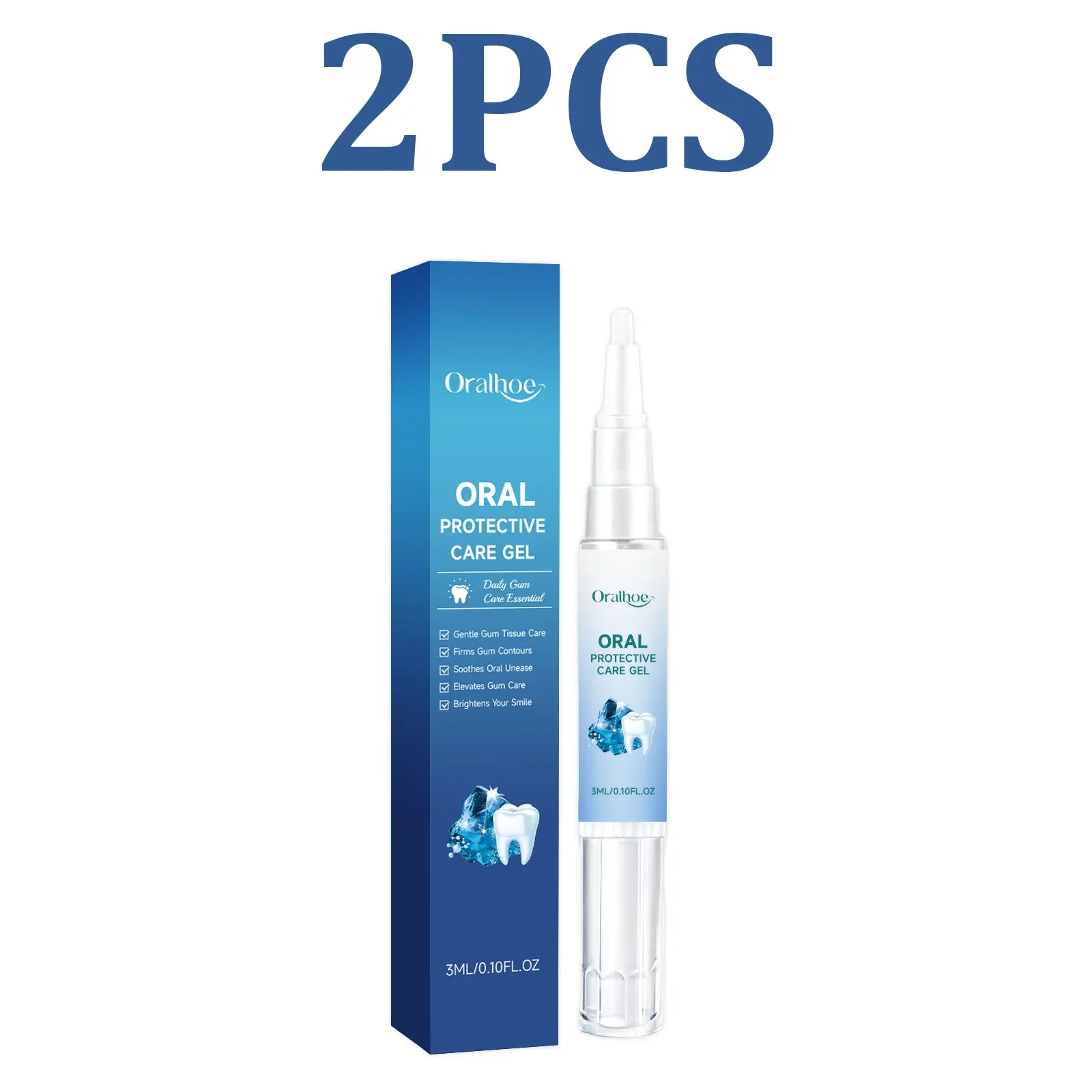 Gel de Soin des Gencives Apaisant pour Haleine Fraîche et Élimination des Taches Dentaires, Format Portable 9