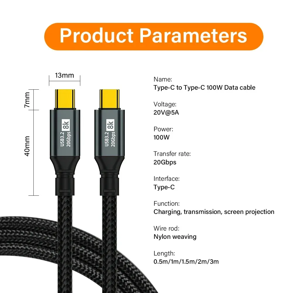 Câble USB-C pour jeu vidéo et affichage