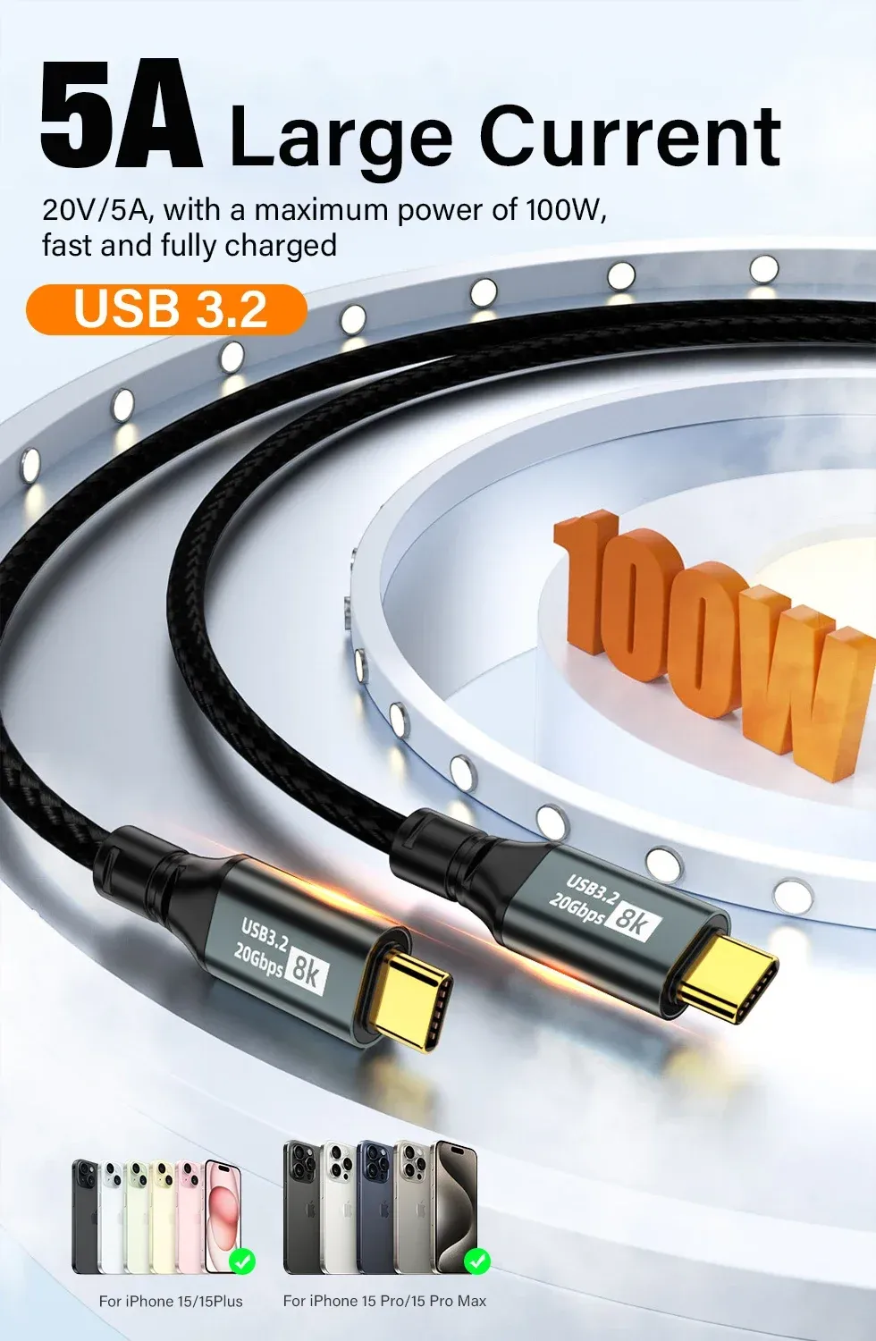 Câble USB-C en situation d'utilisation