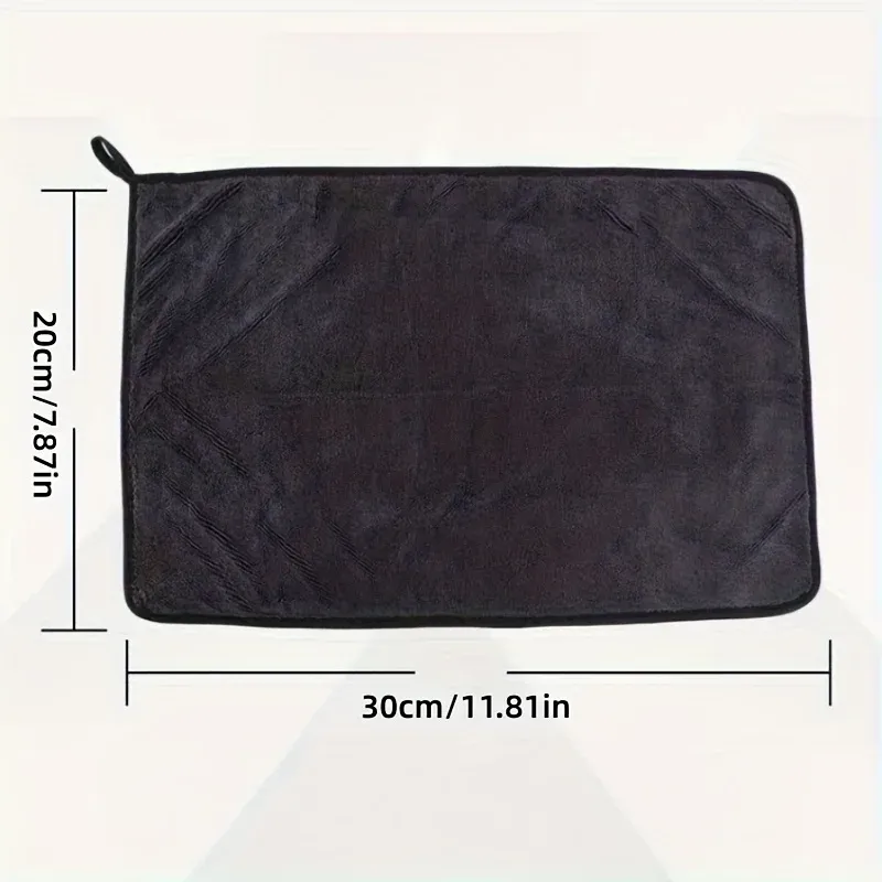 Lot de 5 chiffons de nettoyage en polyester, serviettes réutilisables ultra douces et non pelucheuses pour le détaillage automobile, la cuisine, la salle de bain et l'électronique, sans traces 6