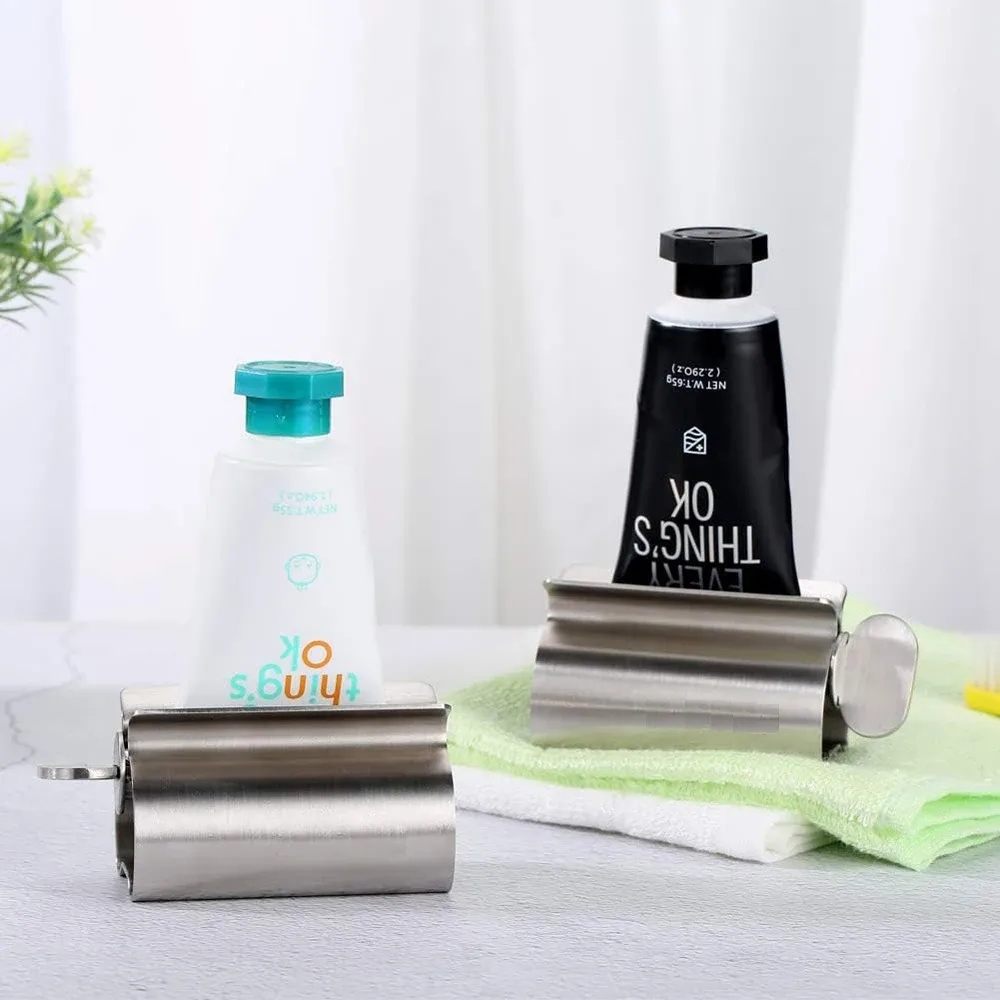 Presse-tube rotatif en acier inoxydable pour dentifrice, pommade et cosmétiques 2