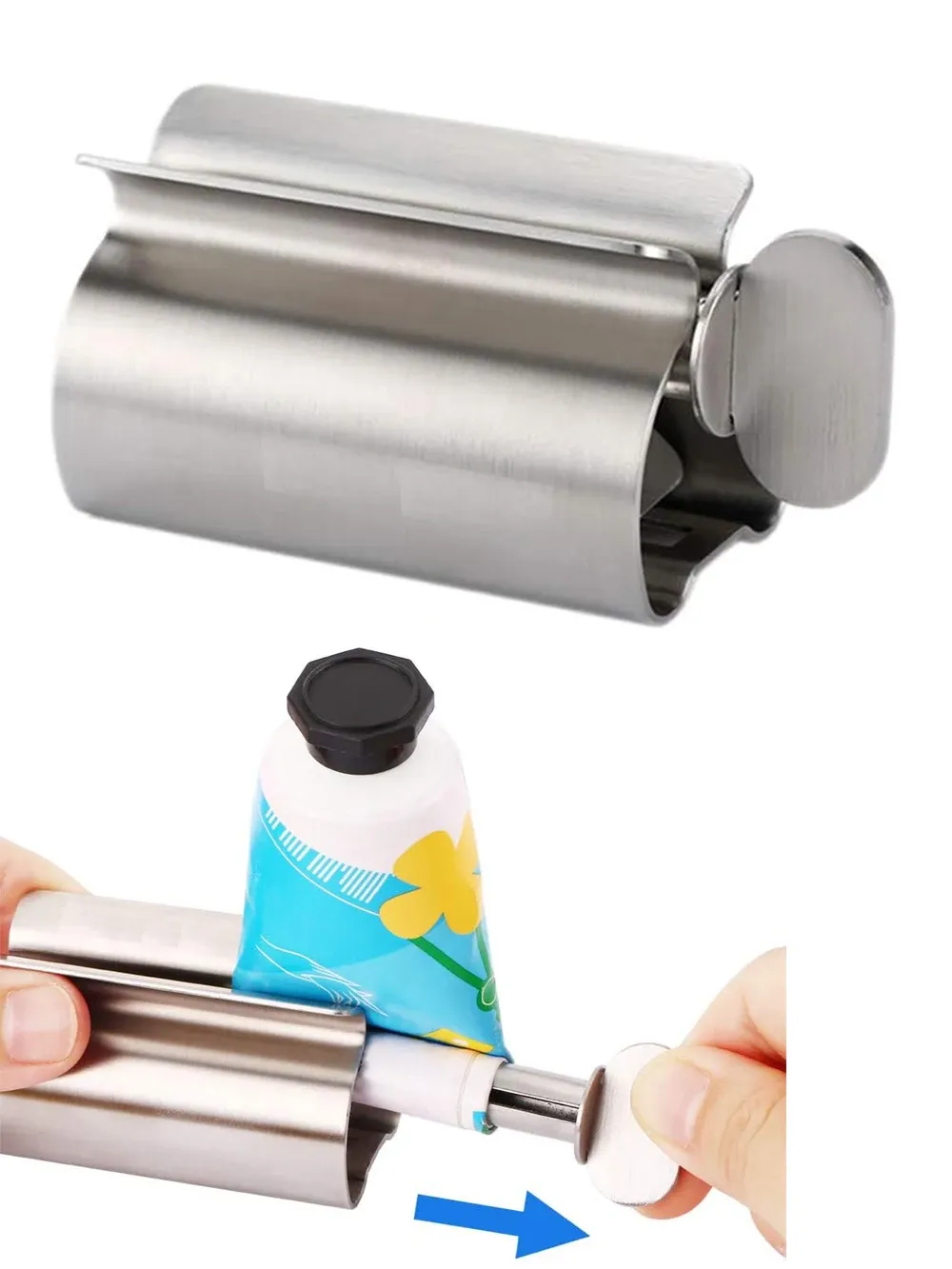 Presse-tube en acier inoxydable en situation
