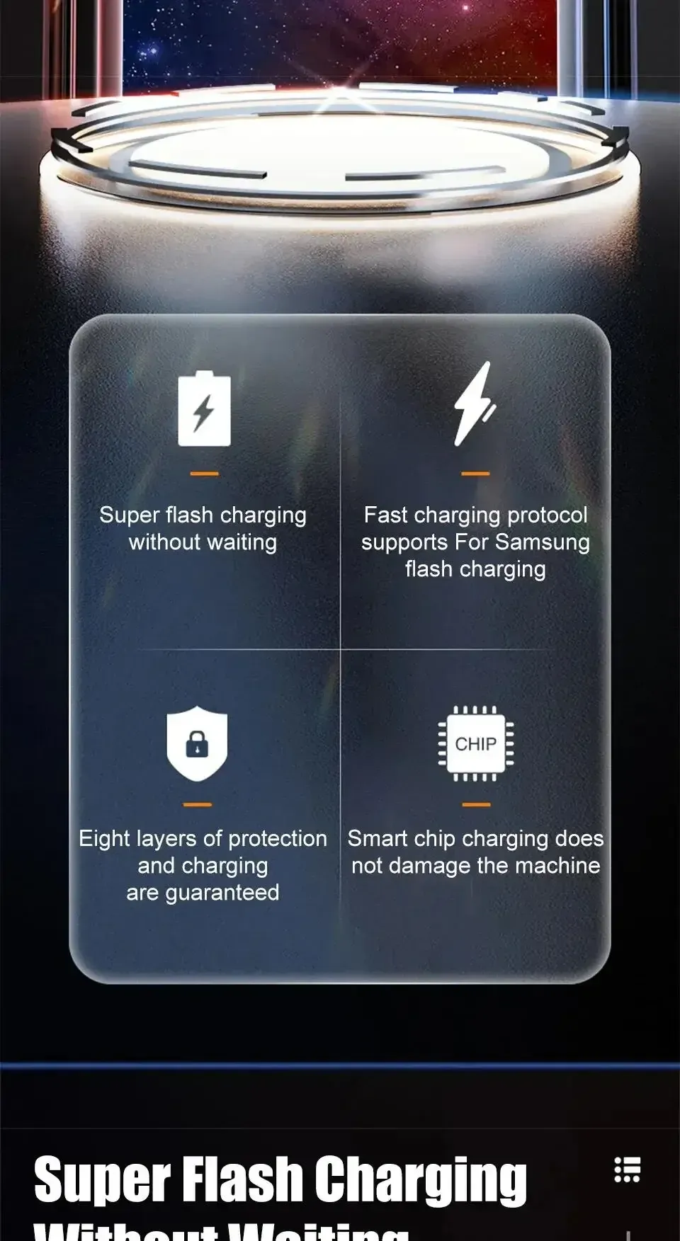 Design épuré du chargeur