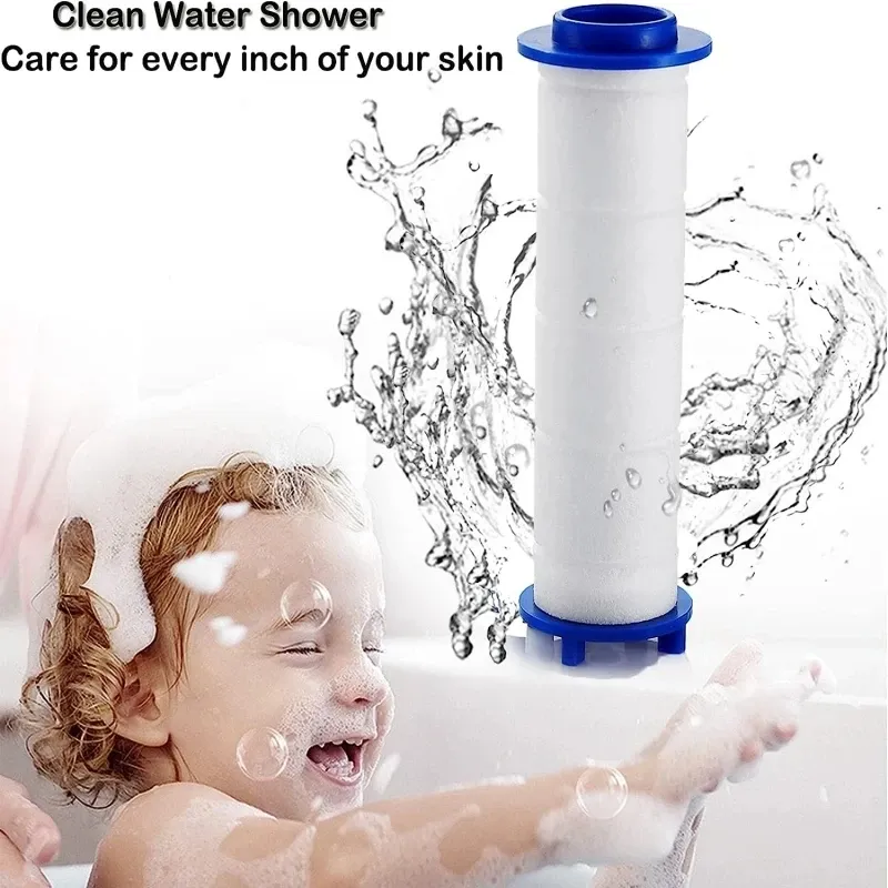 Ambiance salle de bains avec cartouche filtrante de douche