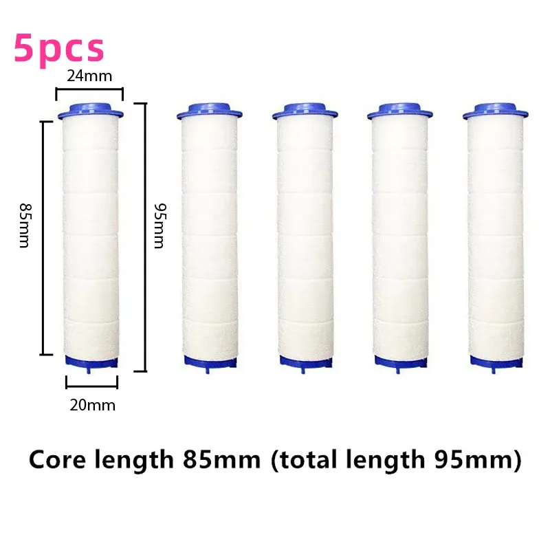 Cartouche filtrante en coton PP pour pommeau de douche, lot de 5, compatible avec la plupart des accessoires de salle de bains et douches à main ou pluie 10