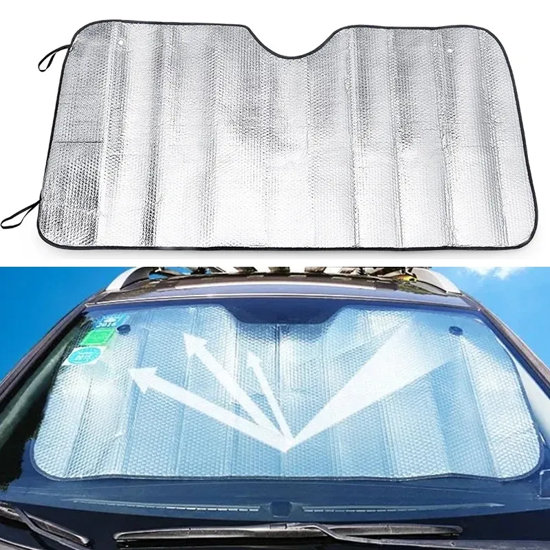 Pare-soleil anti-UV pour pare-brise de voiture, 140 x 70 cm 2