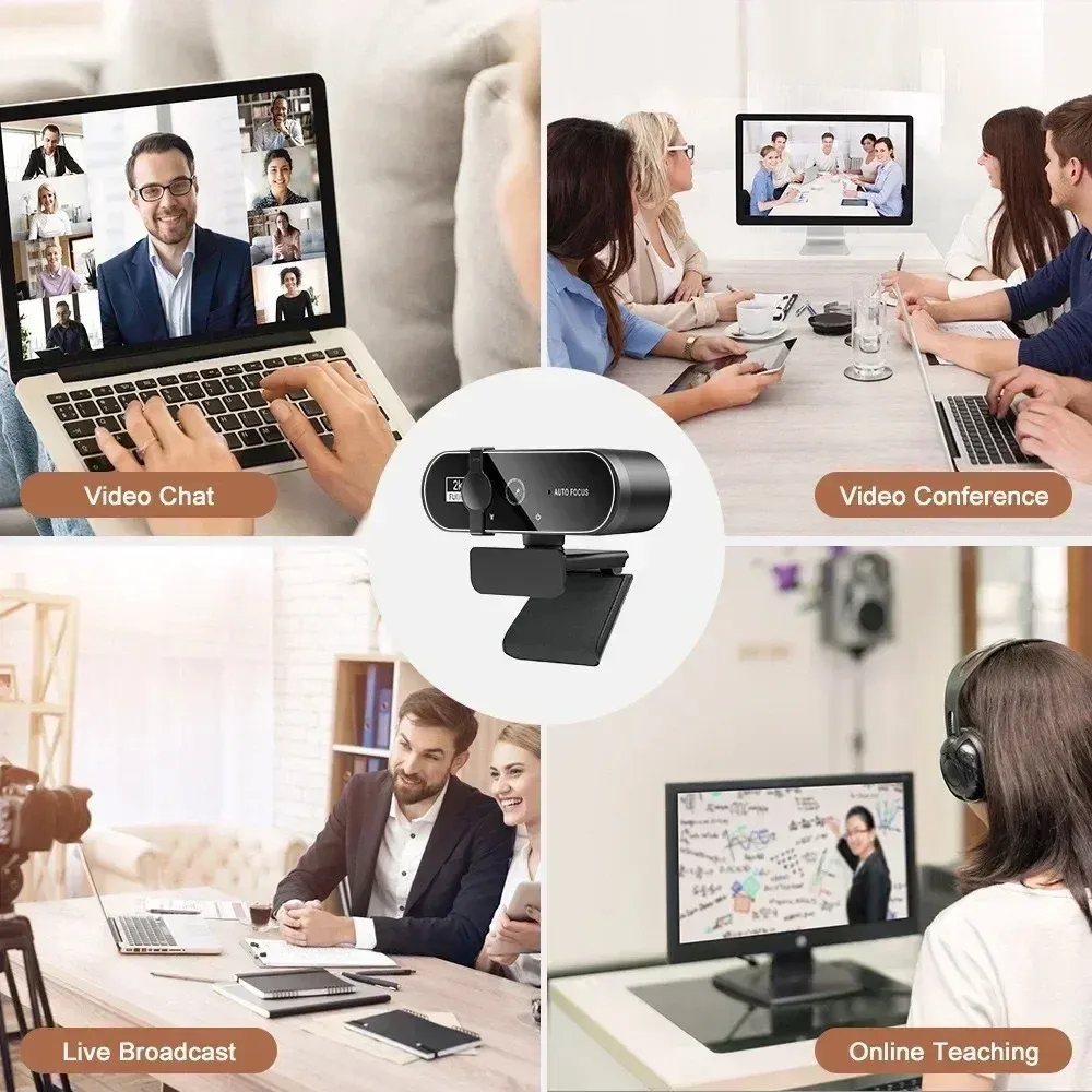 Webcam 4K en situation de visioconférence