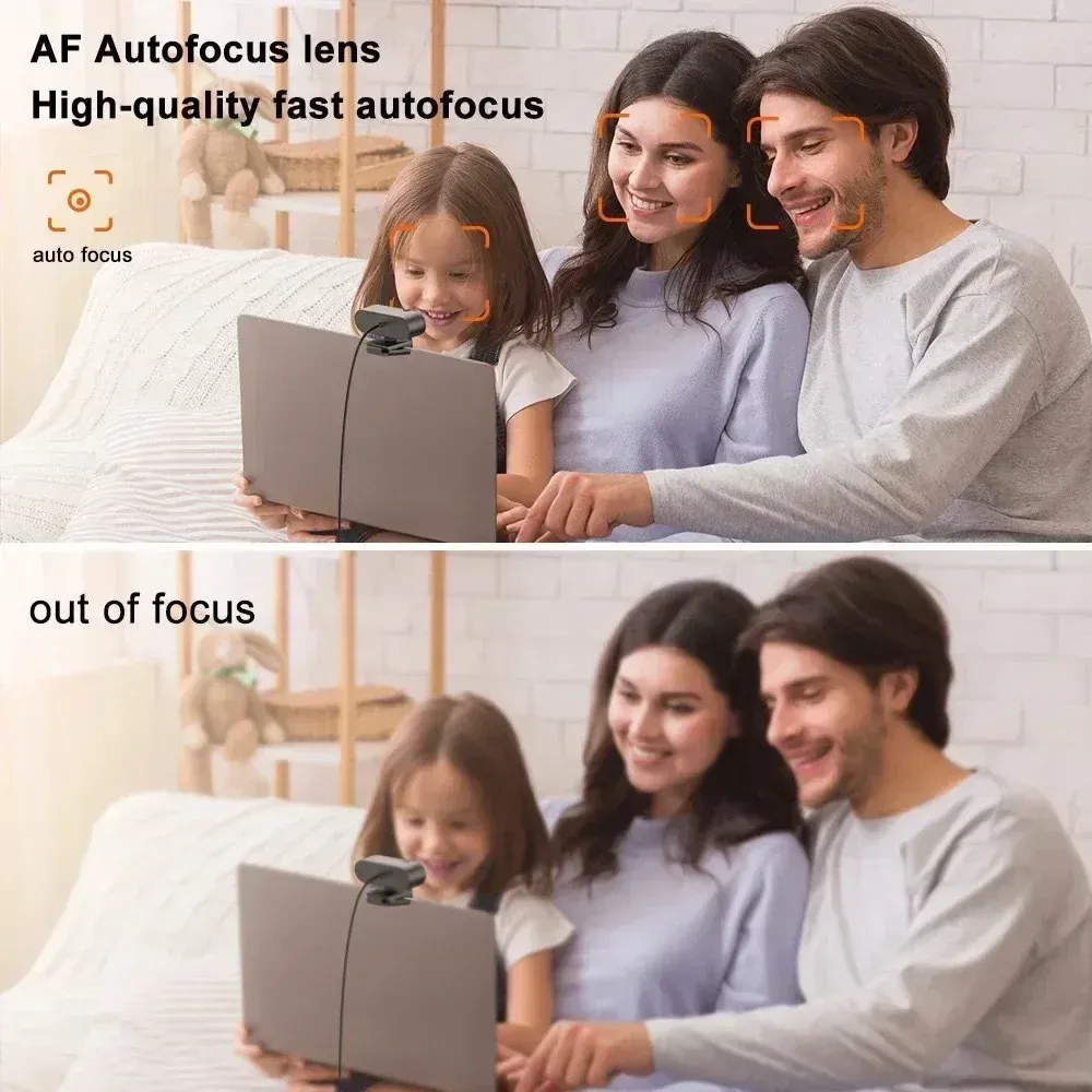 Webcam 4K vue sous différents angles