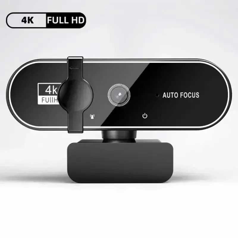 Webcam Full HD 4K avec microphone, autofocus, caméra 8 MP pour Windows, PC, ordinateur portable, iOS et MacBook 8
