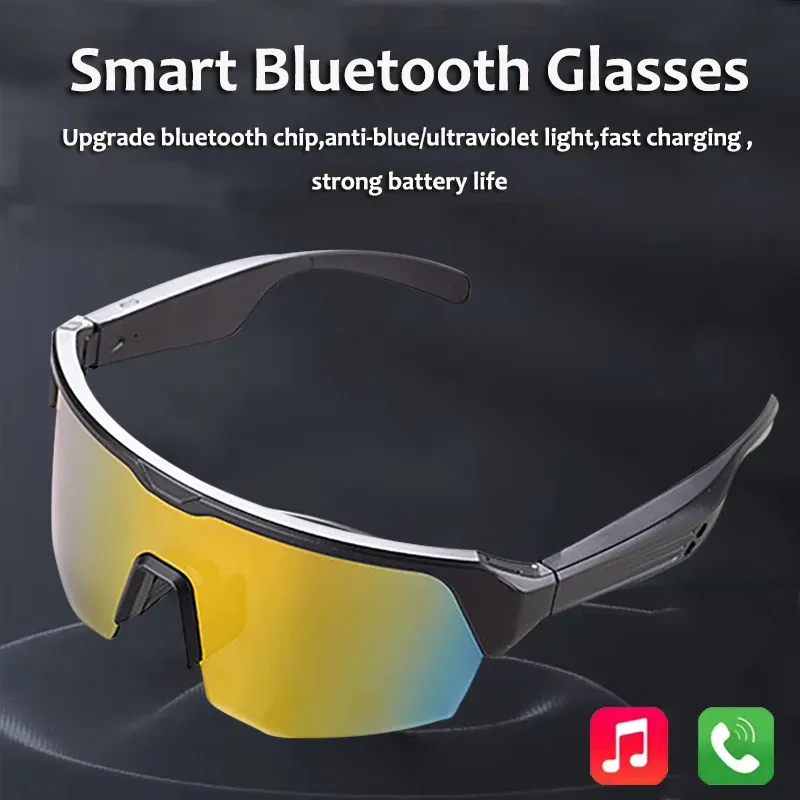 Lunettes de soleil intelligentes Bluetooth pour le cyclisme, avec appels audio et écouteurs intégrés, pour le sport, la conduite et l'écoute de musique - Image 1