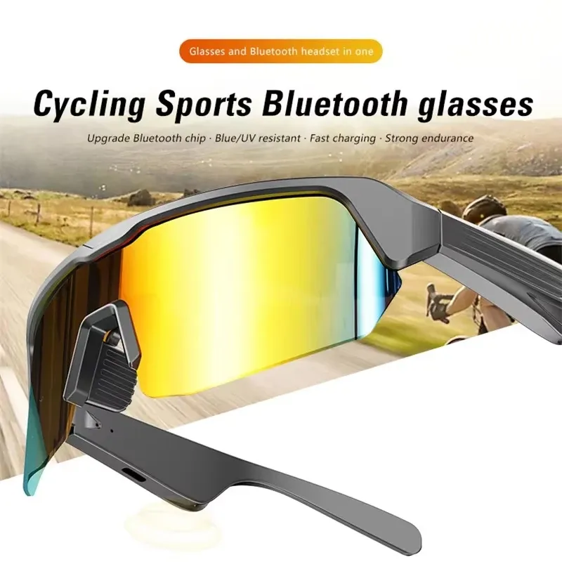 Lunettes de soleil intelligentes Bluetooth pour le cyclisme, avec appels audio et écouteurs intégrés, pour le sport, la conduite et l'écoute de musique 2