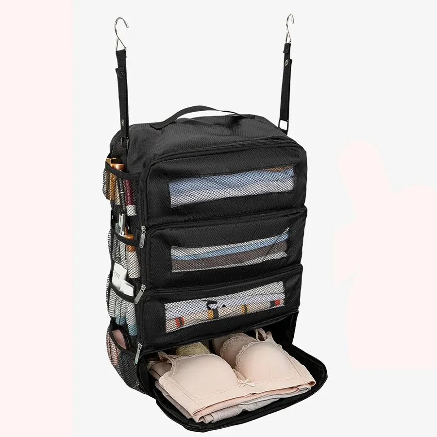 Organisateur de bagages grande capacité pliable à suspendre pour placard - Image 1