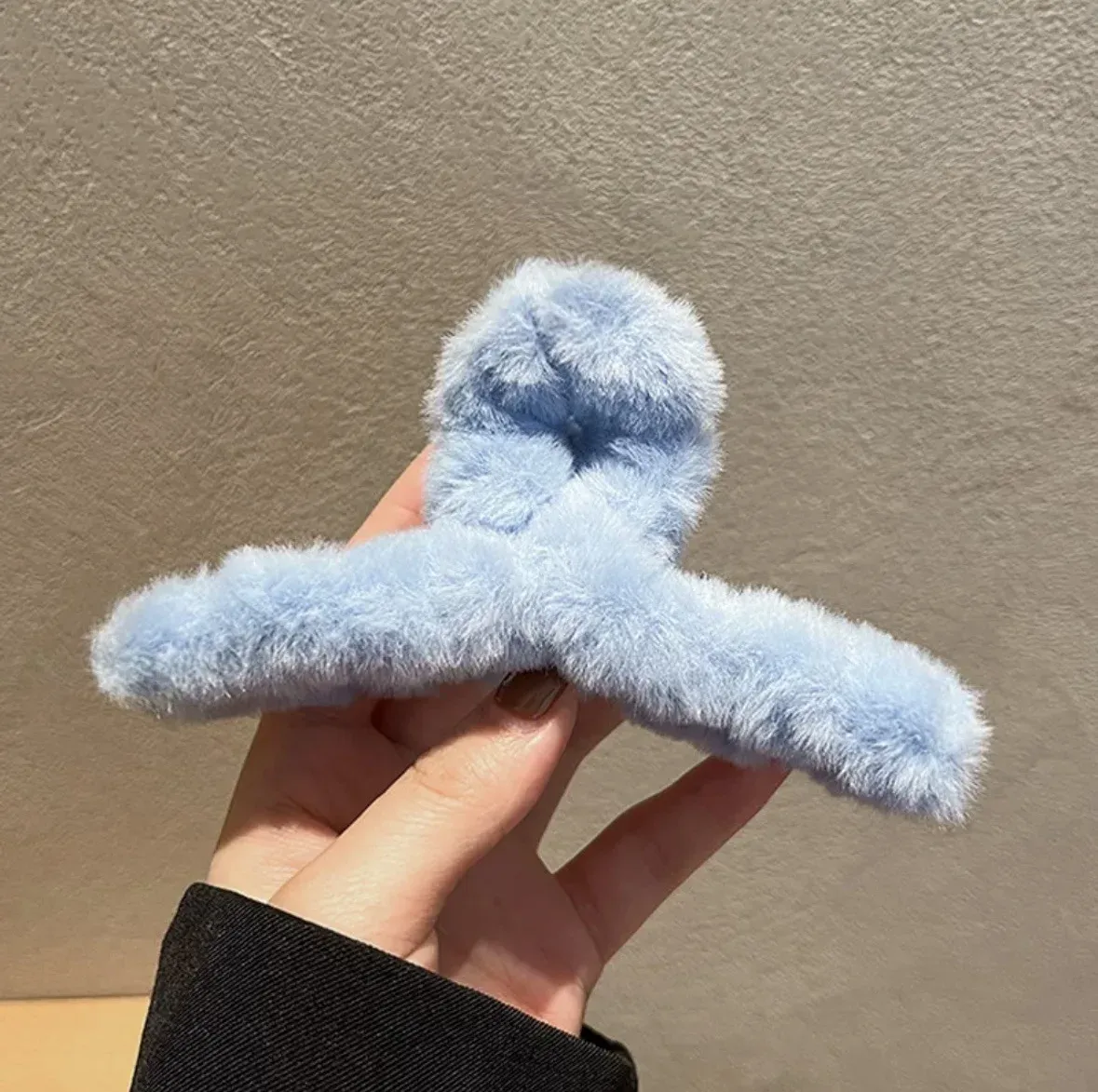 Griffe en peluche pour femme, pince crabe en acrylique élégante, accessoire pour cheveux d'automne et d'hiver 7