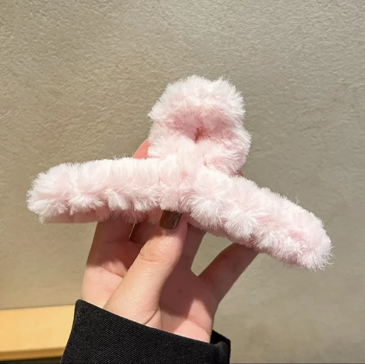 Griffe en peluche pour femme, pince crabe en acrylique élégante, accessoire pour cheveux d'automne et d'hiver 14