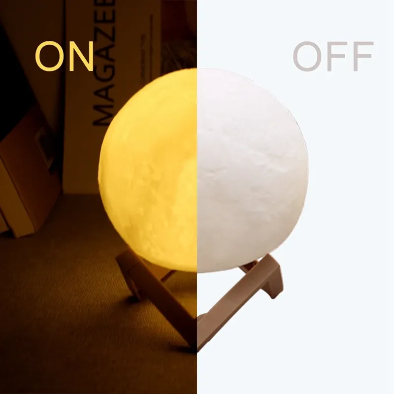 Détail du design de la lampe lune