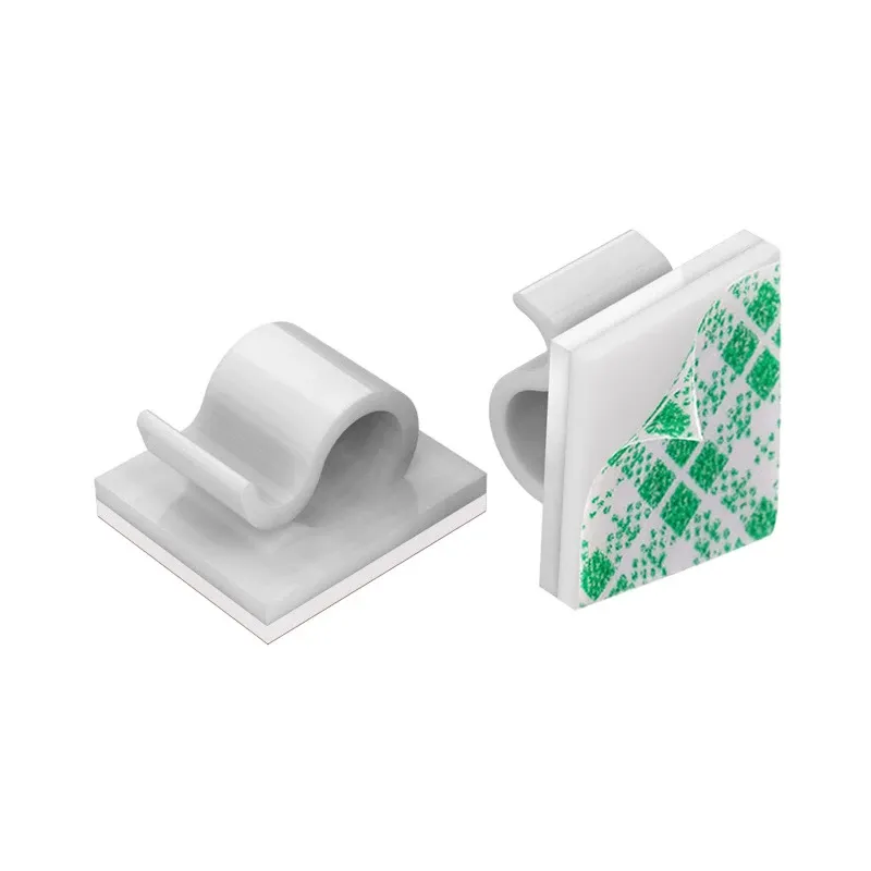 Clips de câbles auto-adhésifs (lot de 1 à 100) – Support mural pour guirlande lumineuse – Organisateur de câbles pour la maison, le bureau et la voiture 8
