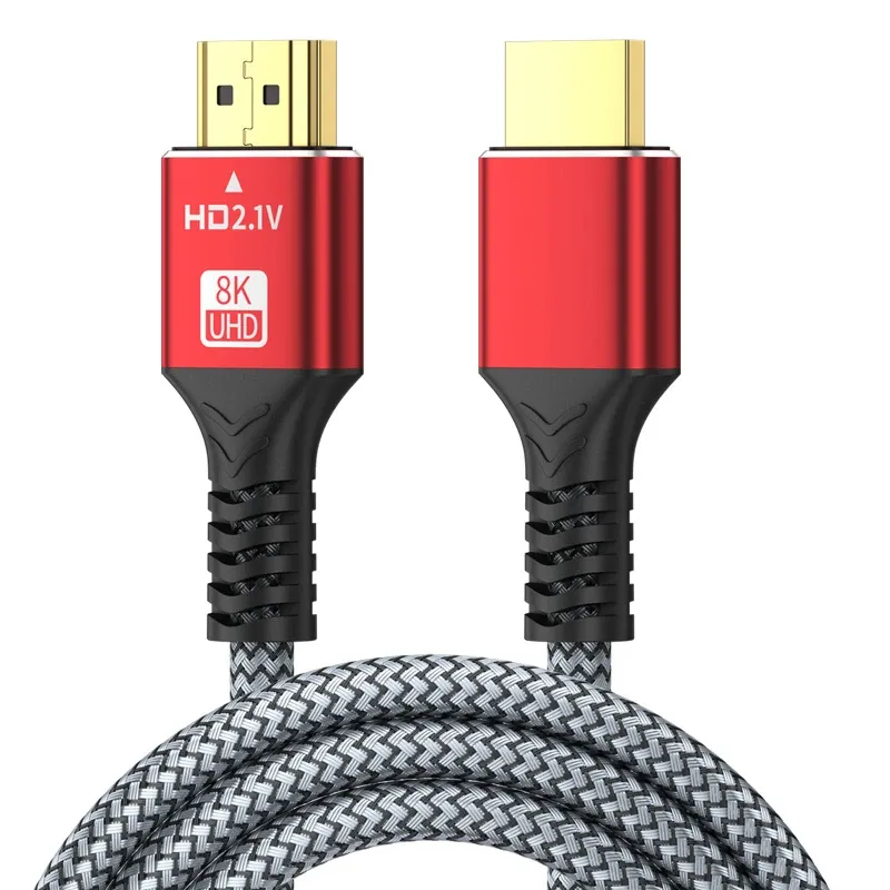 Câble HDMI 2.1 8K haute vitesse, 60 Hz, 4K, 144 Hz, 3D, pour TV, moniteur d'ordinateur, projecteur et console de jeu PS, audio et vidéo 7