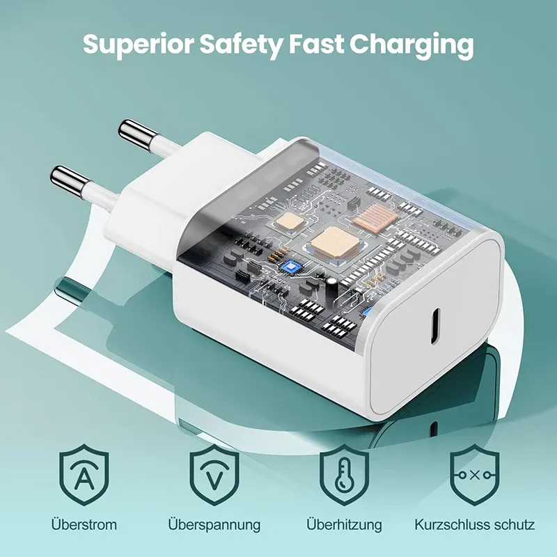 Chargeur rapide Apple PD 40 W d'origine, USB-C, compatible iPhone 17, 16, 15, 14, 13, 12 Pro Max, Samsung, Xiaomi, câble USB-C vers Lightning 4