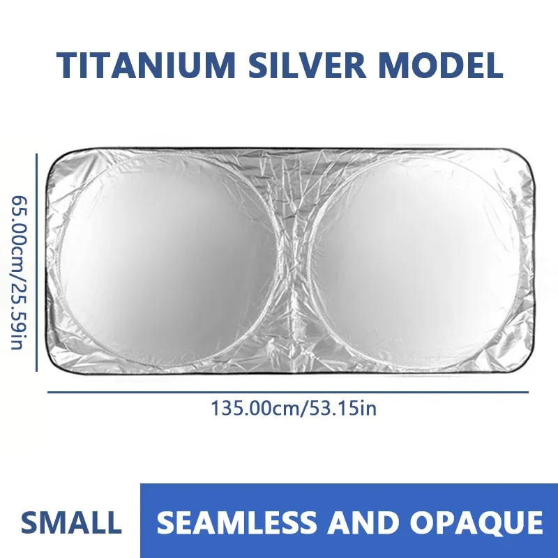 Pare-soleil pliable pour pare-brise avant de voiture SEAMETAL, bloc UV et réfléchissant 7