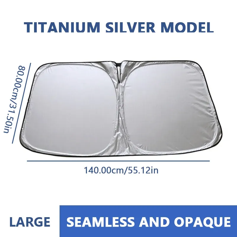 Pare-soleil pliable pour pare-brise avant de voiture SEAMETAL, bloc UV et réfléchissant 8