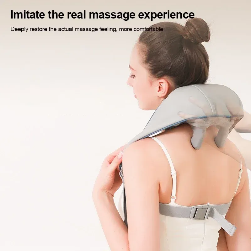Masseur d'épaules et de cou Shiatsu sans fil, rechargeable, avec chaleur, pour un massage profond des tissus et le soulagement des douleurs 6