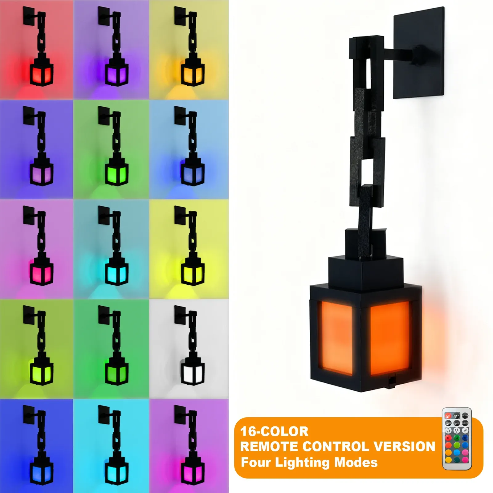 Lanterne portable pixel 2026 à 16 couleurs avec télécommande RGB 2