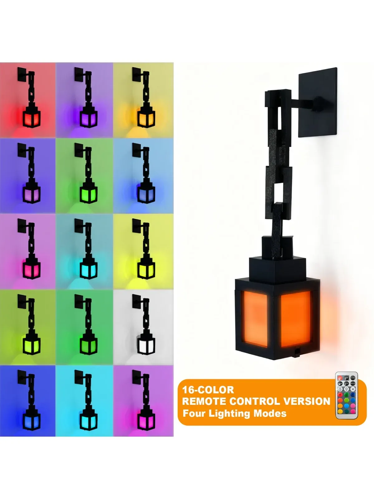Lampe pixel portable diffusant une lumière colorée
