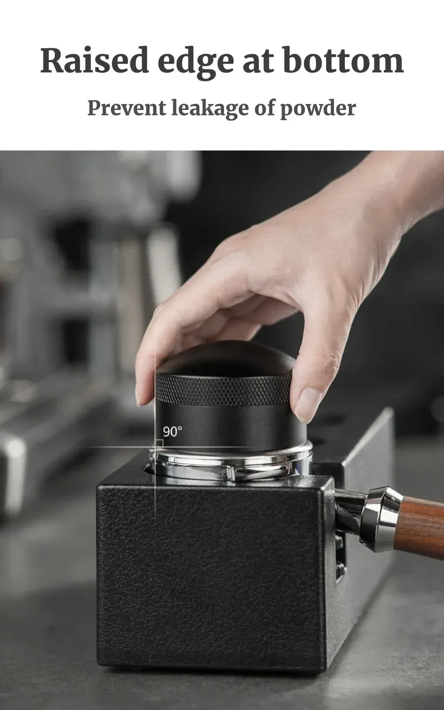 Agitateur WDT, mise en situation sur comptoir de café
