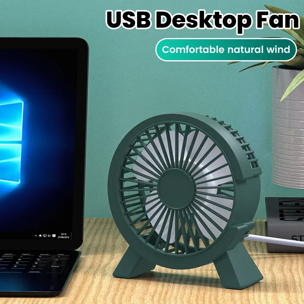 Mini ventilateur de table rechargeable USB, petit ventilateur portable pour dortoir étudiant, bureau ou domicile - Image 1