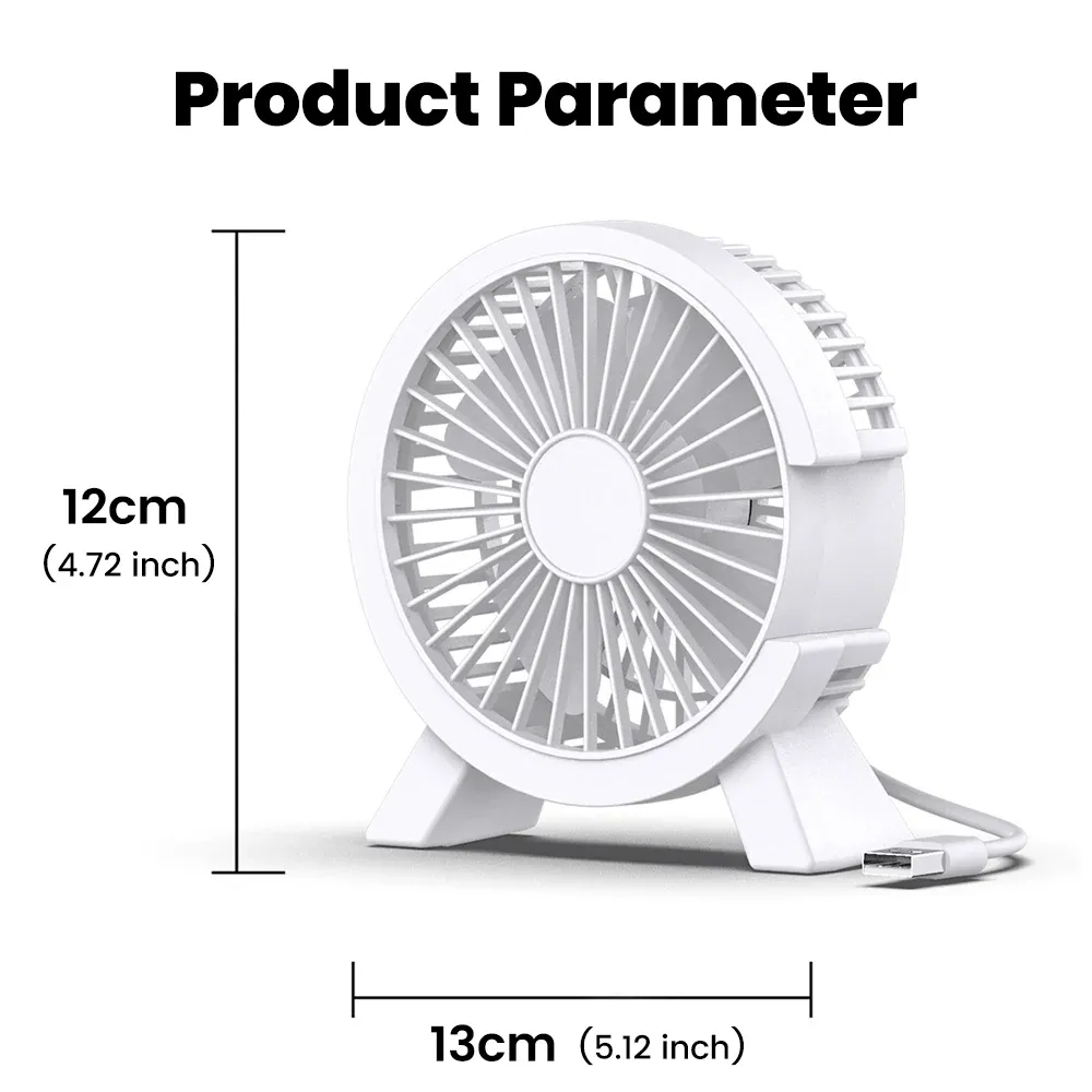 Mini ventilateur de table rechargeable USB, petit ventilateur portable pour dortoir étudiant, bureau ou domicile 6