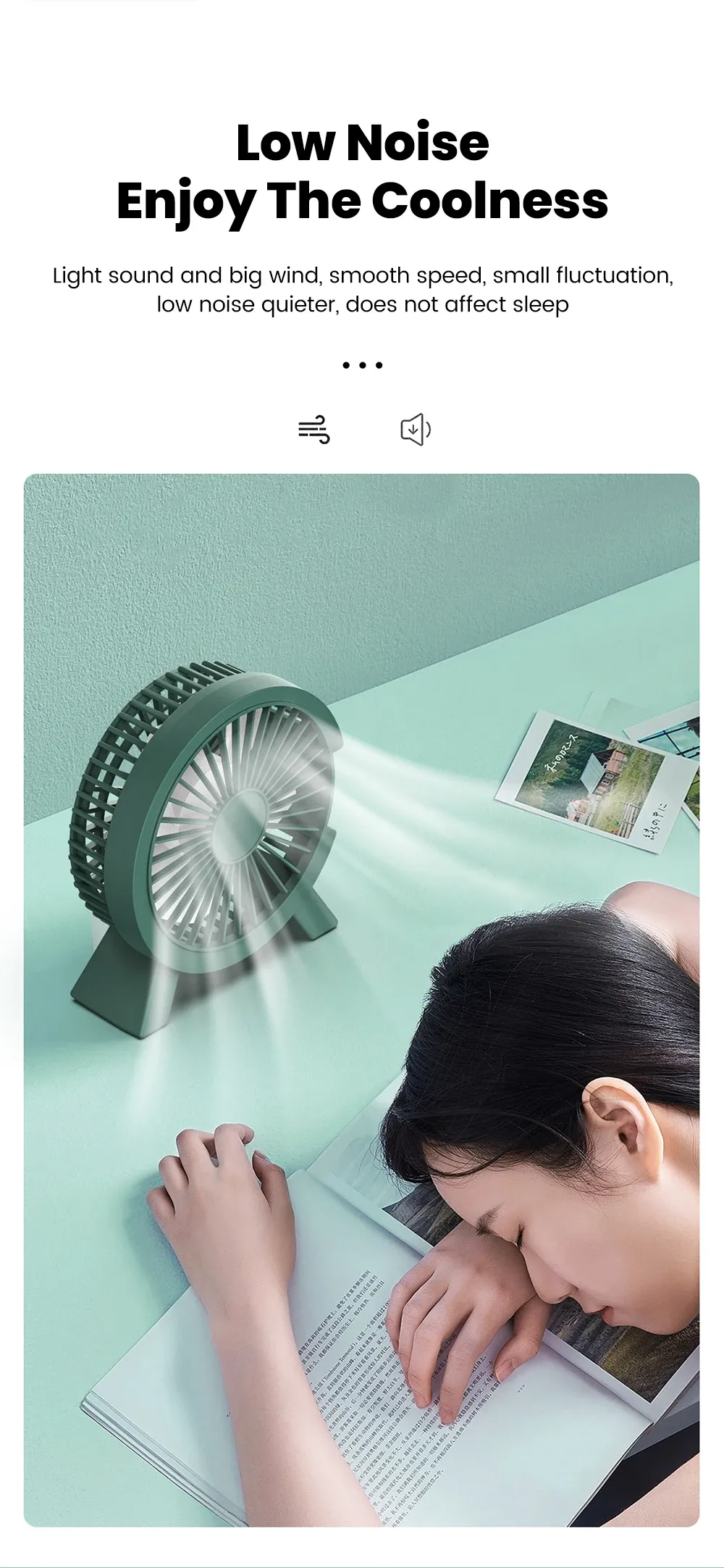 Design compact du mini ventilateur portable