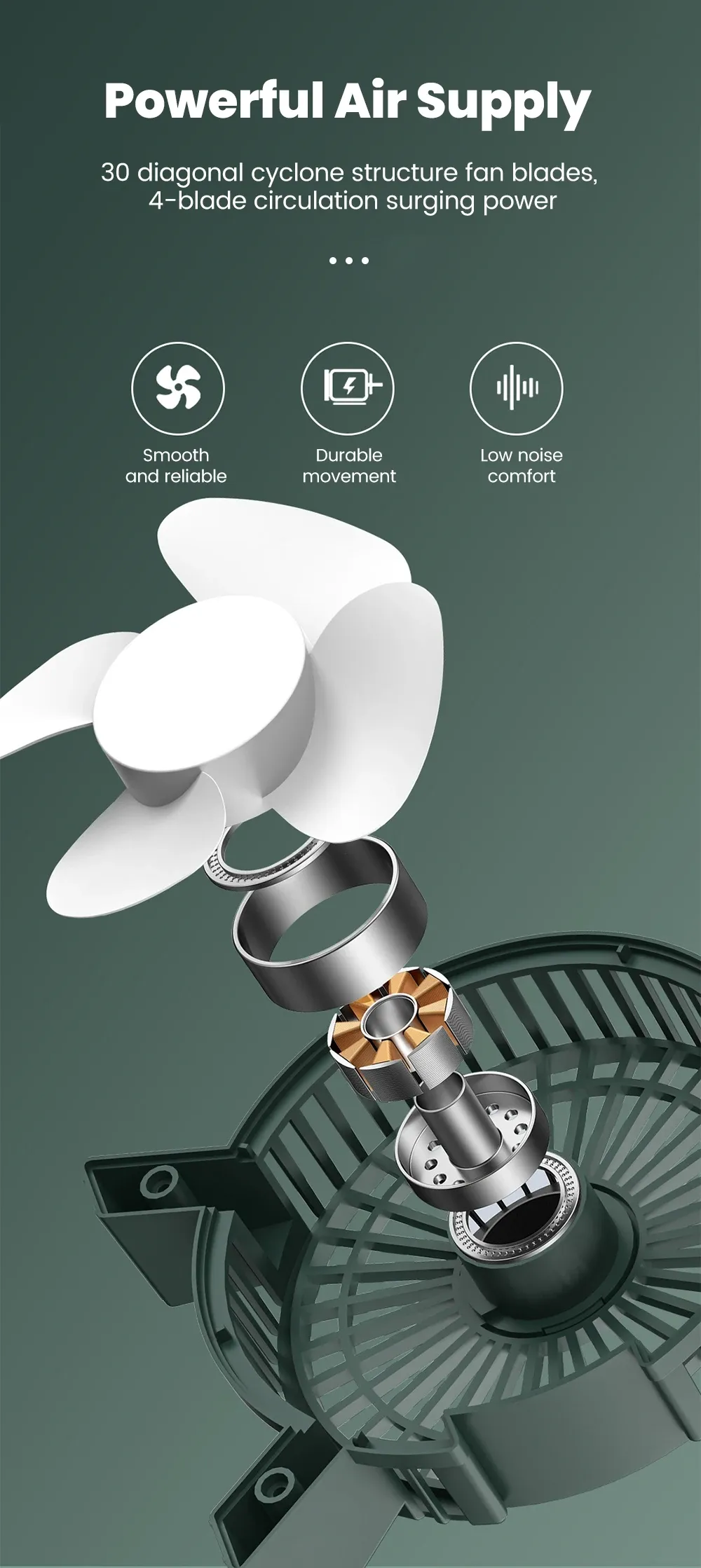 Ventilateur portable en utilisation nomade
