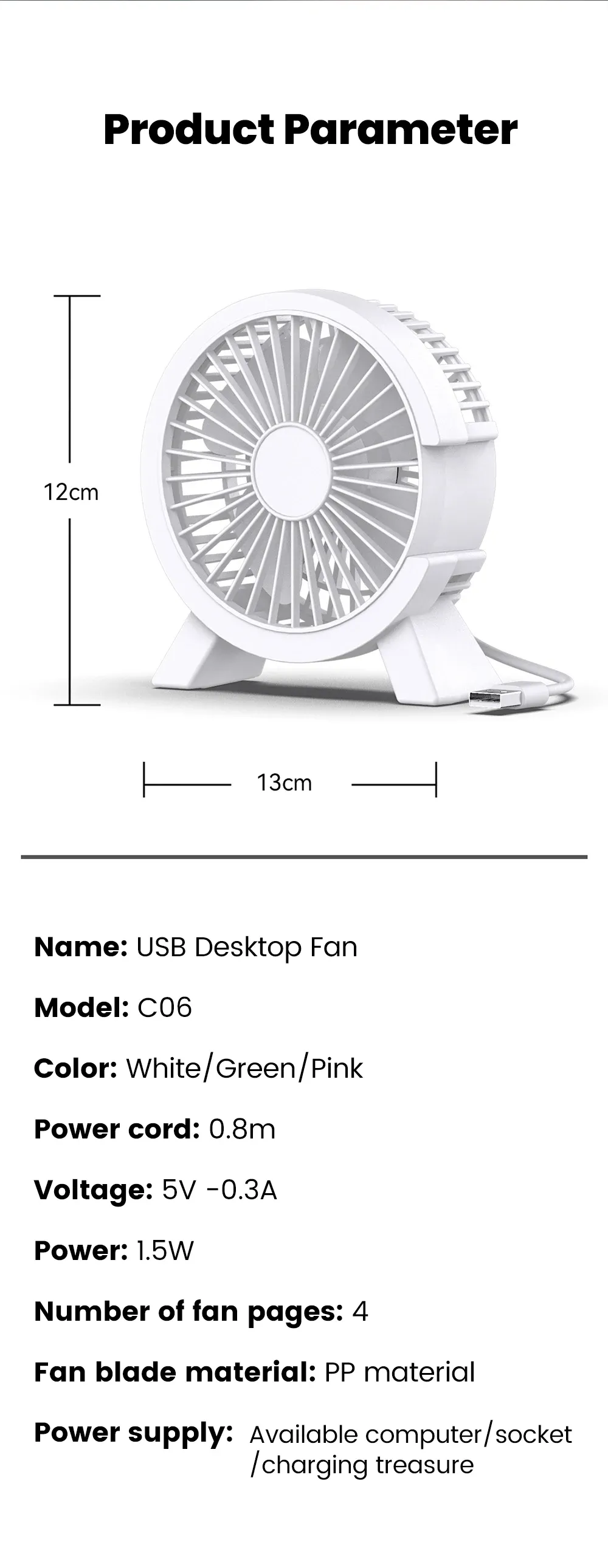 Mini ventilateur, idéal pour l'été