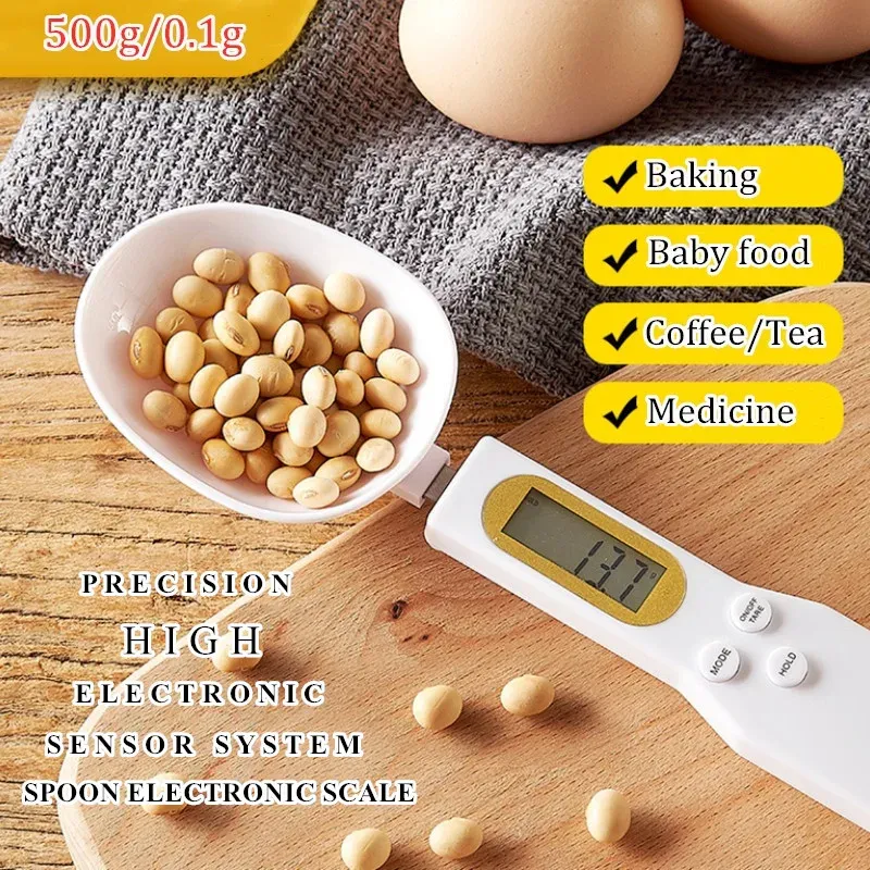 Mini balance de cuisine numérique à écran LCD, précision 0,1 g à 500 g 2