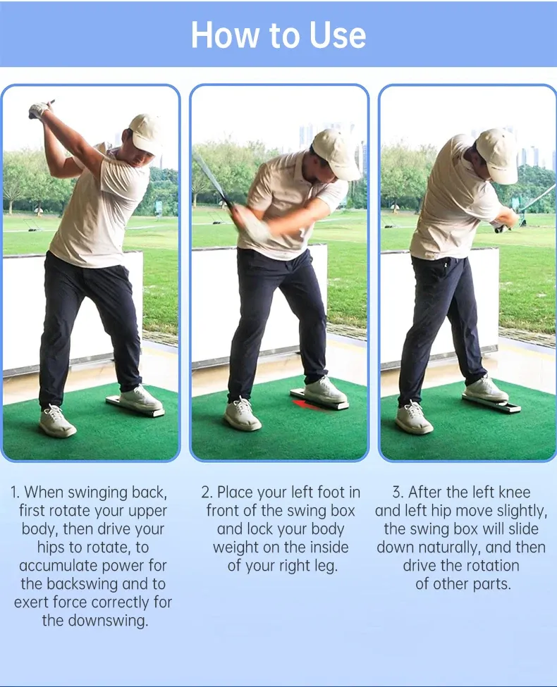 Pédale de posture de swing de golf utilisée lors d'un swing