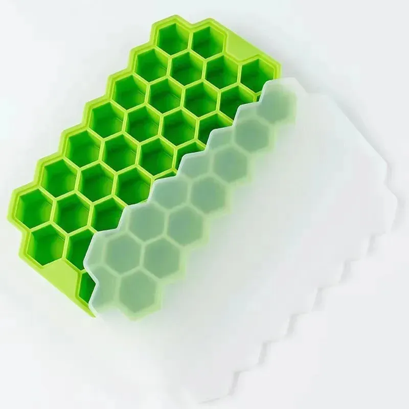 Moule à glaçons en silicone, lot de 4/2/1 pièces, 148 glaçons, qualité alimentaire, sans BPA, réutilisable, avec couvercles 10