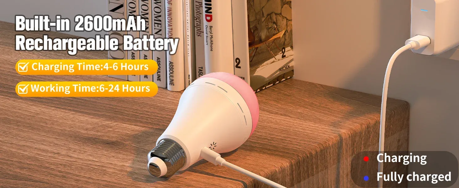 Ampoule rechargeable avec connectique Type-C