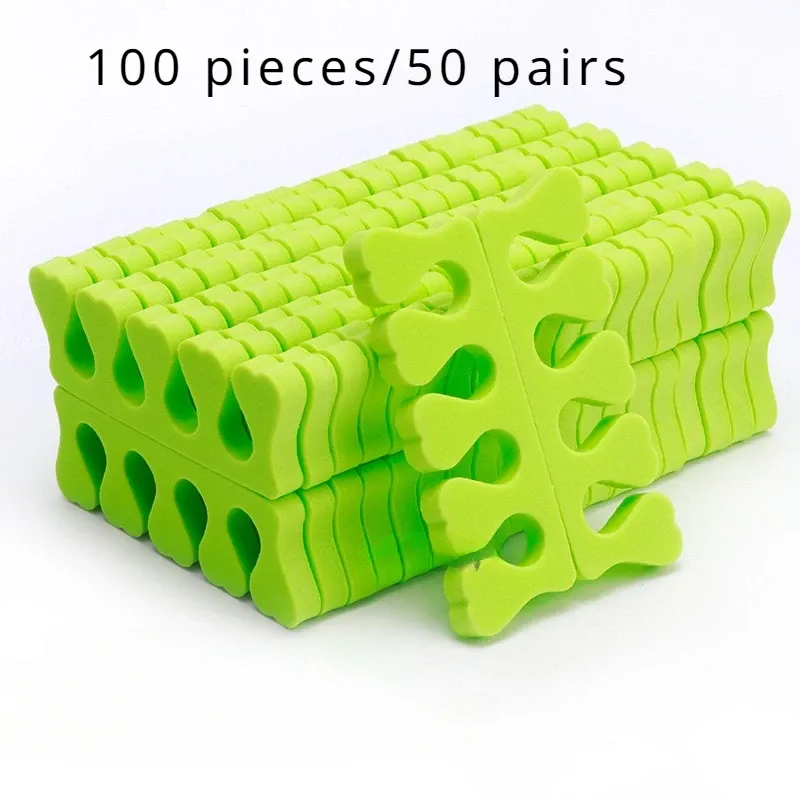 Séparateurs d'orteils pour nail art, 100 à 200 pièces par paquet, éponge pour pieds, vernis gel UV doux, outils de beauté, kit de manucure et pédicure pour ongles 13